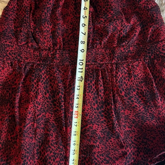 LANE BRYANT Red Leopard Print Strapless Top Size 20 - Picture 4 of 7